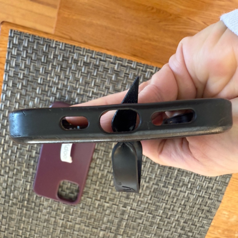 Loopy Case, iPhone 12pro, Midnight Leopard w/blk loopy and Wine w/white loopy - Picture 6 of 11